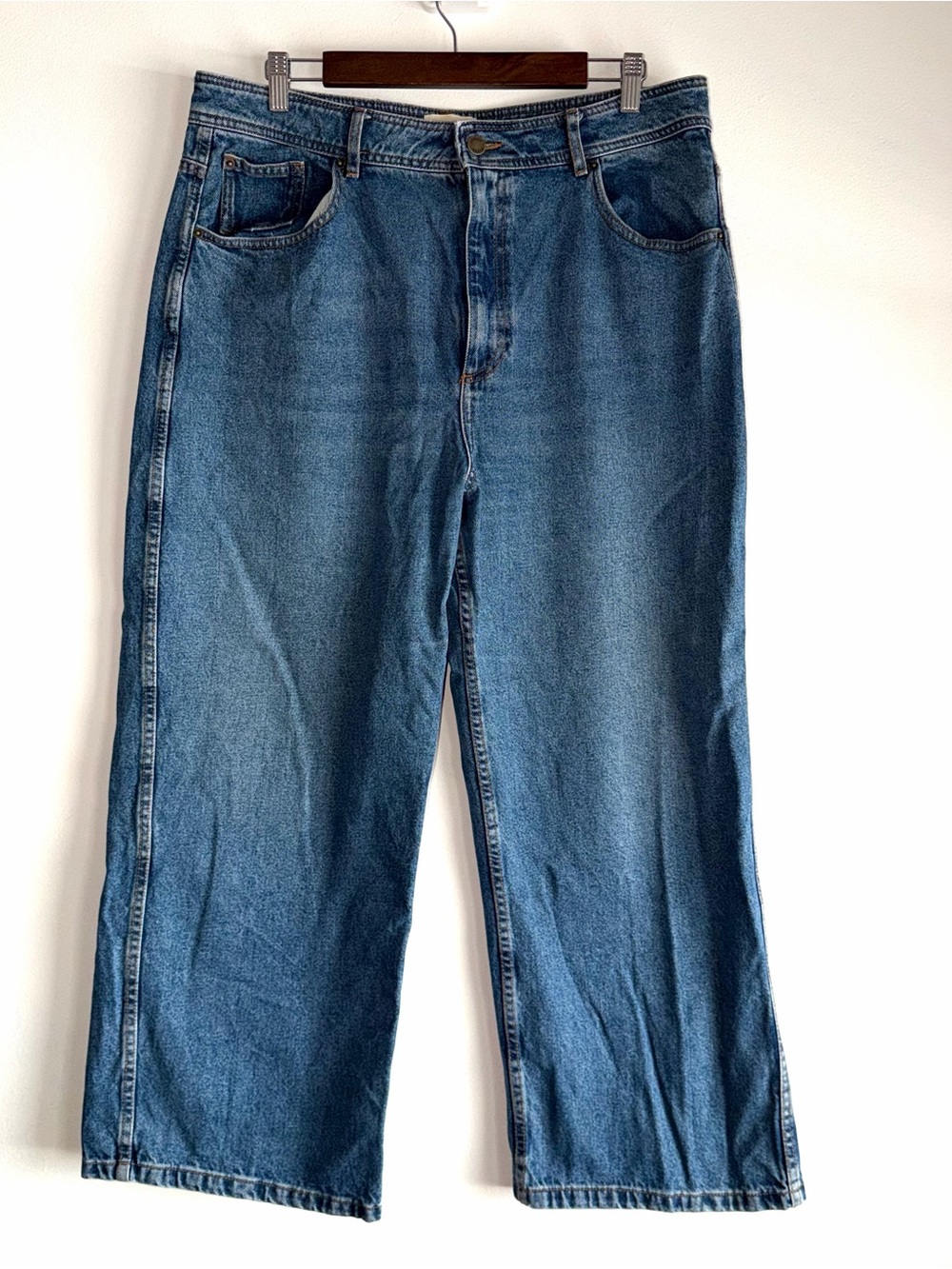 SEZANE LE CROP Jeans Blue Size 44 US 12 XXL Denim Women’s